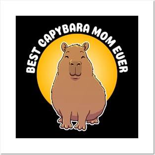 Cute Best Capybara Mom Ever Posters and Art